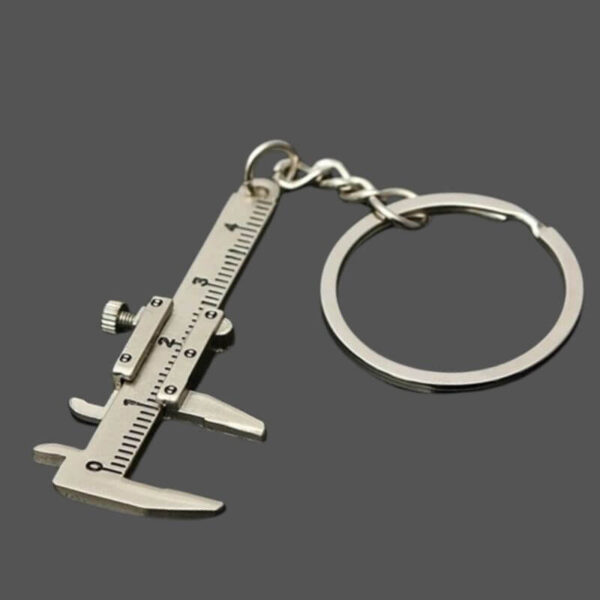 Pocket Vernier Caliper Metal Keychain for Men