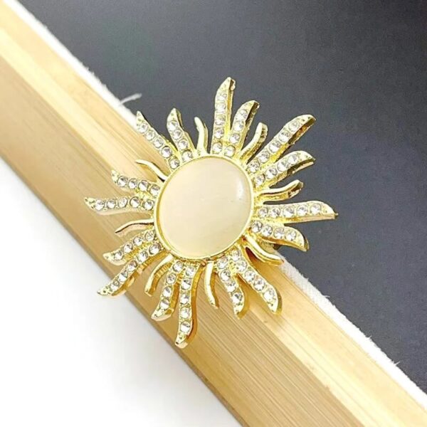 Seashell Disc Sunshine Brooch Pin (2)