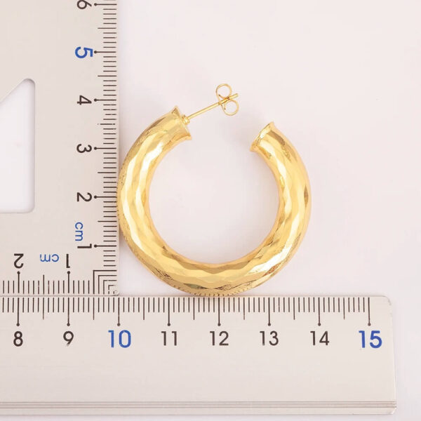 Simple C Shape Circle Hoop Earrings (4)