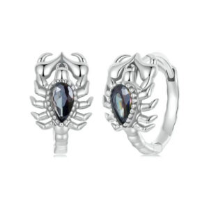 Sterling Silver Scorpion Hoop Earrings Women Jewelry