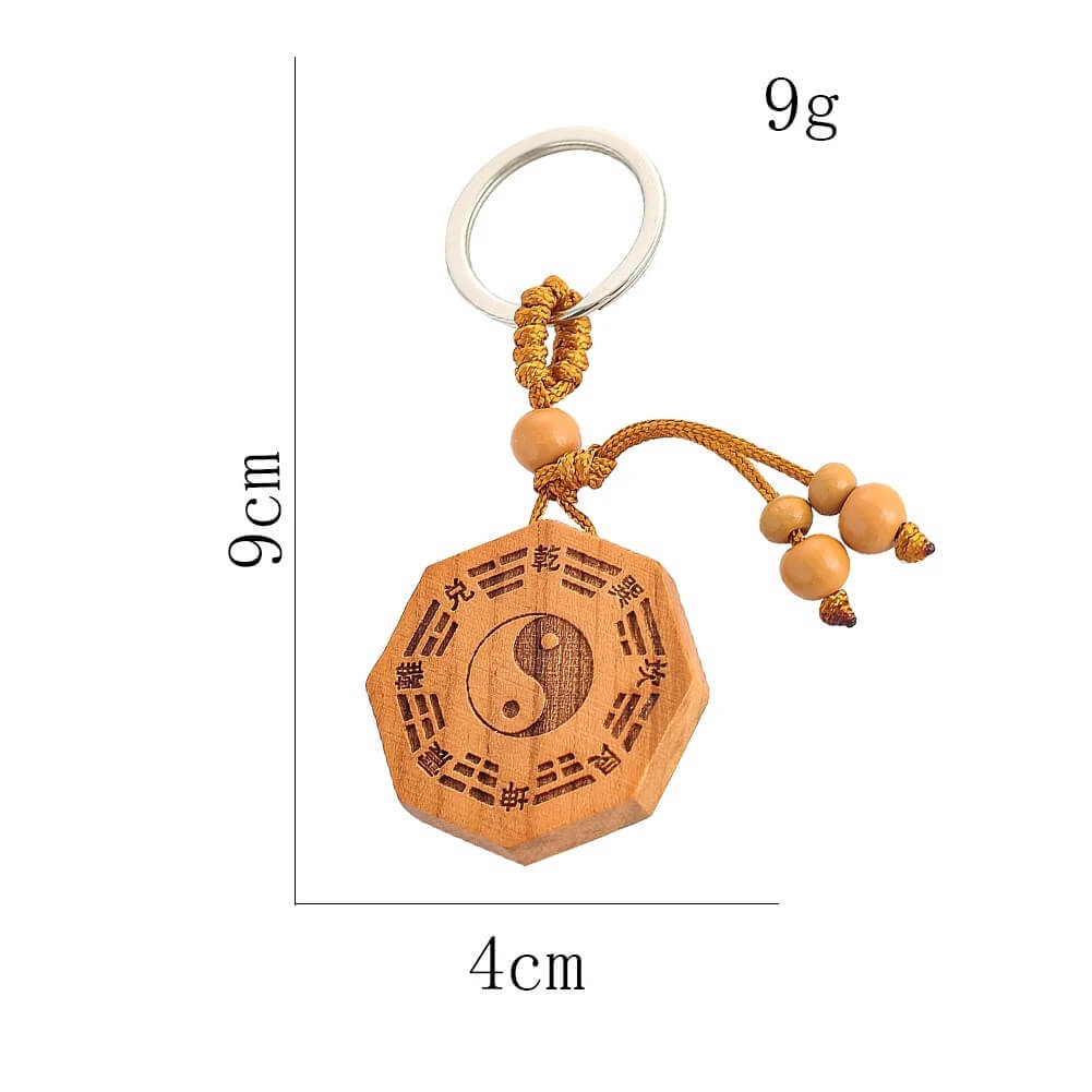 Tai Chi Yin-Yang Keychain Size Info