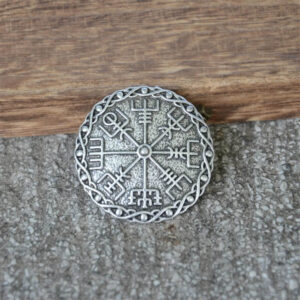 Vegvisir Shield Amulet Compass Viking Brooch