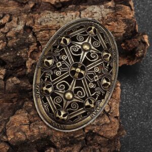 Vintage Viking Shield Brooch Pin (2)