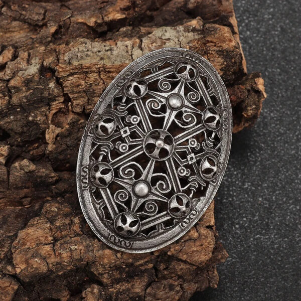 Vintage Viking Shield Brooch Pin