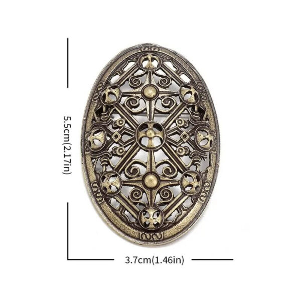 Vintage Viking Shield Brooch Pin Size info