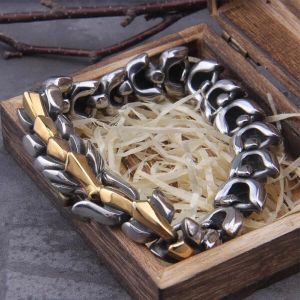 mix_gold Fashion Ouroboros Stainless Steel Charm Bracelets