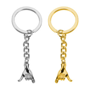 1 Pair Metal Promise Hand Matching Couple Keychain