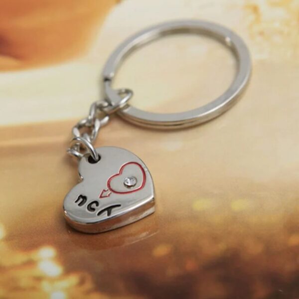 Hamsa Key ring with Heart Couple Keychain