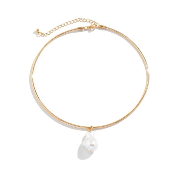 Imitation Pearl Pendant Adjustable Chain Necklace (1)
