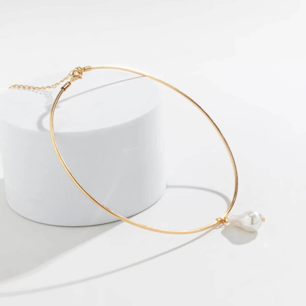 Imitation Pearl Pendant Adjustable Chain Necklace (2)