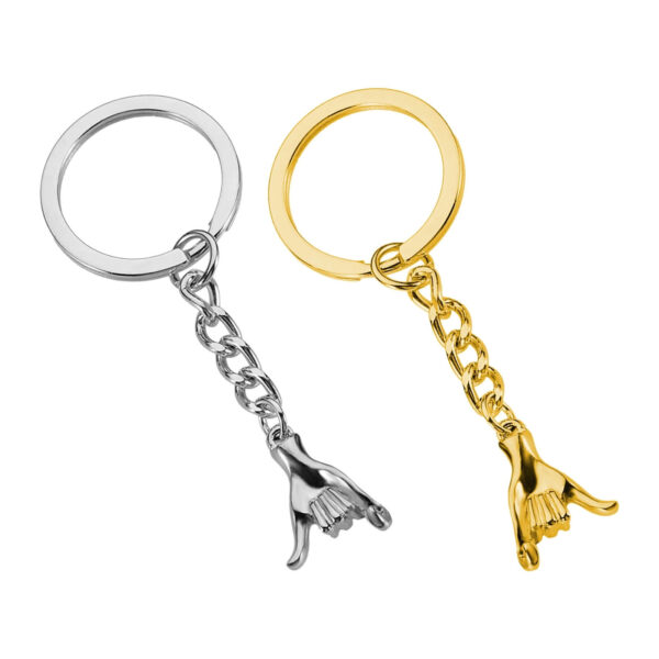 Metal Promise Hand Matching Couple Keychain (1)