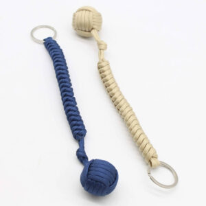 Monkey Fist Steel Ball Bearing Self-Defense Key Chain for Outdoor Protection
