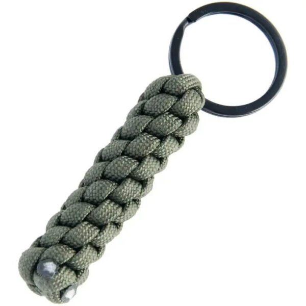 Outdoor Tactical Braided Rope Paracord Keychain -army_green