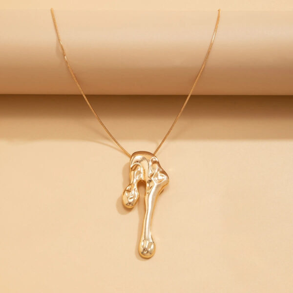 Simple Irregular Geometric Gold Metal Choker Necklace