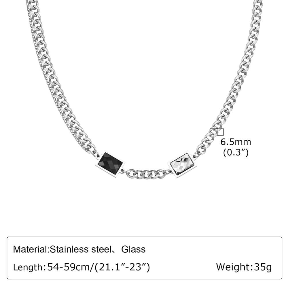 Stainless Steel Cuban Chain Necklace Size