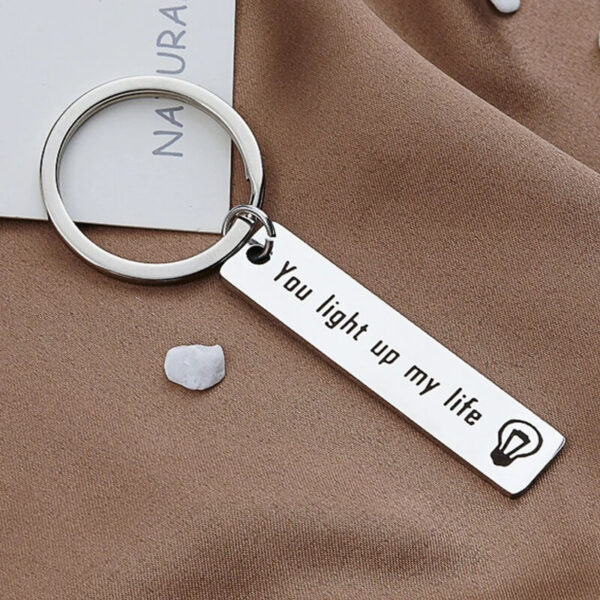 Stainless Steel quote key chain