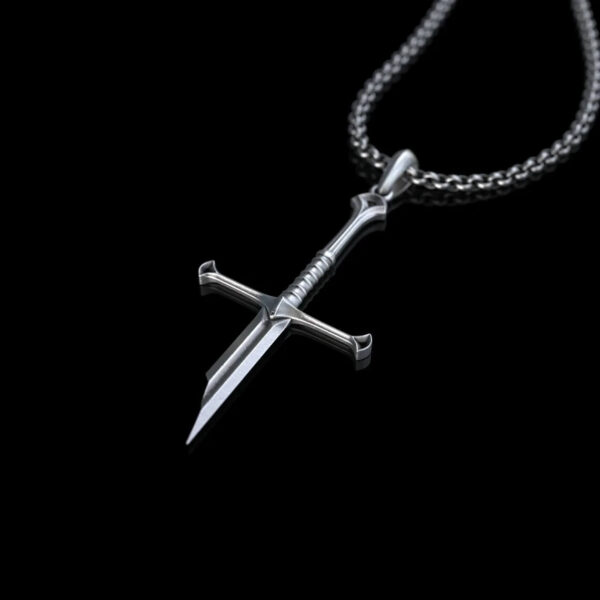 Warrior Broken Sword Chain Necklace (2)