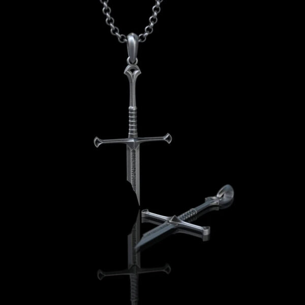 Warrior Broken Sword Chain Necklace (3)
