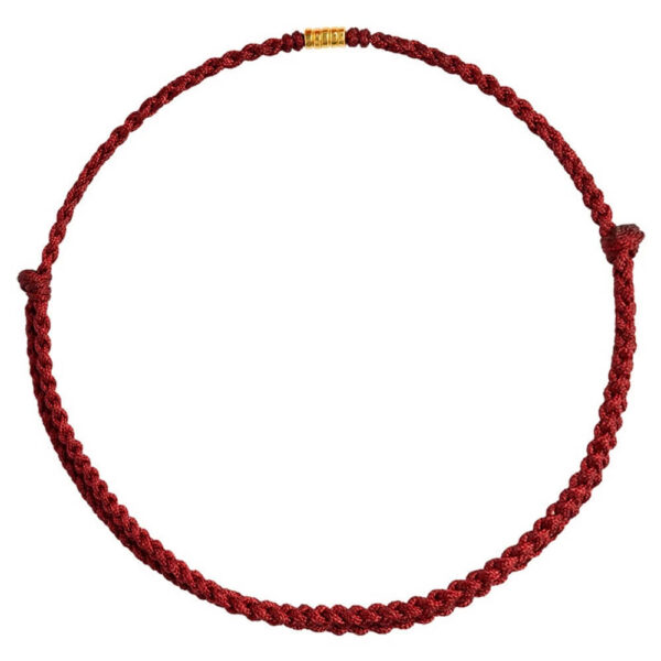 Lucky Golden Bead Braided String Bracelet (2)