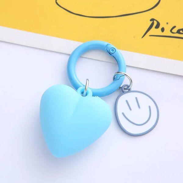 Acrylic Heart Shaped Keychain - Blue