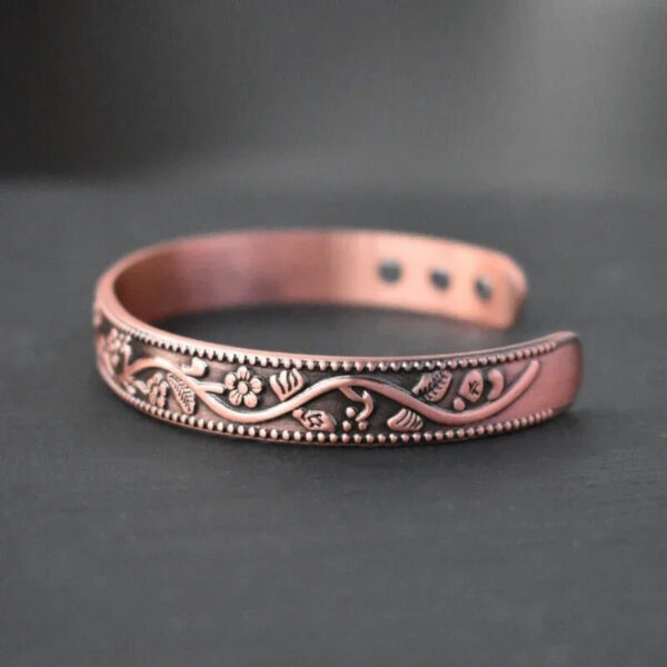 Adjustable Magnetic Copper Cuff Bracelet