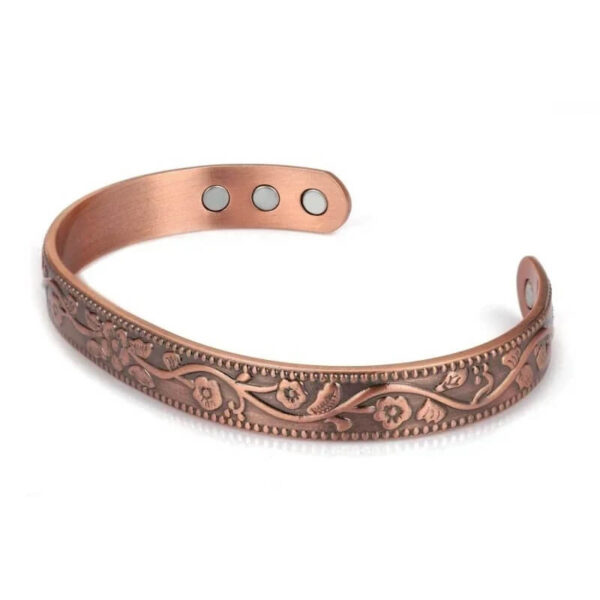 Adjustable Magnetic Copper Cuff Bracelet Bangle (2)