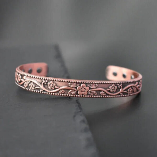 Adjustable Magnetic Copper Cuff Bracelet Bangle