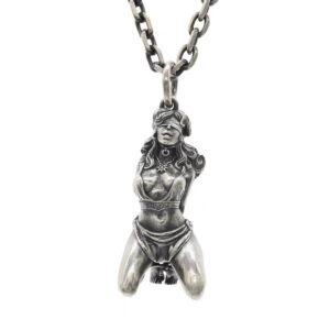 Greek Goddess Suffering Punk Style Pendant Necklace