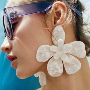 Romantic Oversized Double Flower Stud Earrings