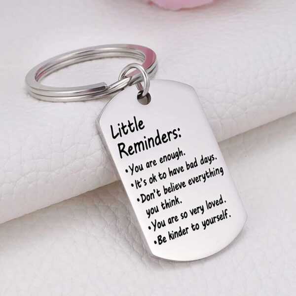 Little Reminders Inspirational Silver Keychain