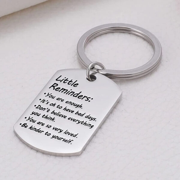 Little Reminders Silver Keychain (1)