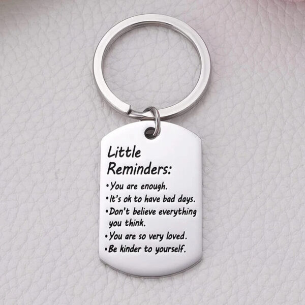 Little Reminders Silver Keychain (2)