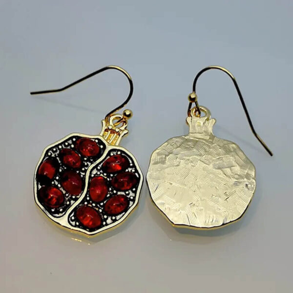 Sweet Pomegranate Fruit Drop Earrings