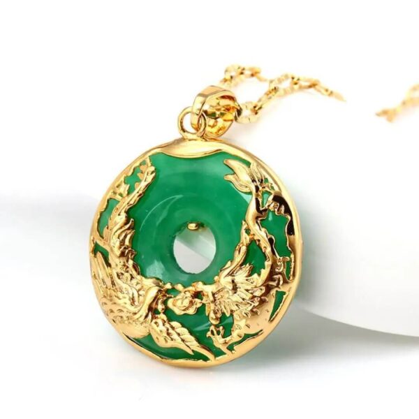 Natural Hetian Jade Prosperity Necklace