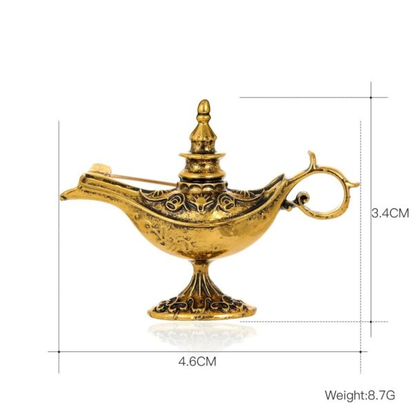 Aladdin Magic Lamp Brooch Size