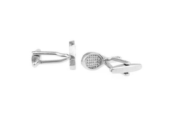 Classic Silver Tennis Racket Cufflinks for men (1)