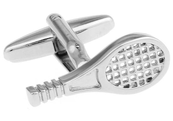 Classic Silver Tennis Racket Cufflinks for men (2)