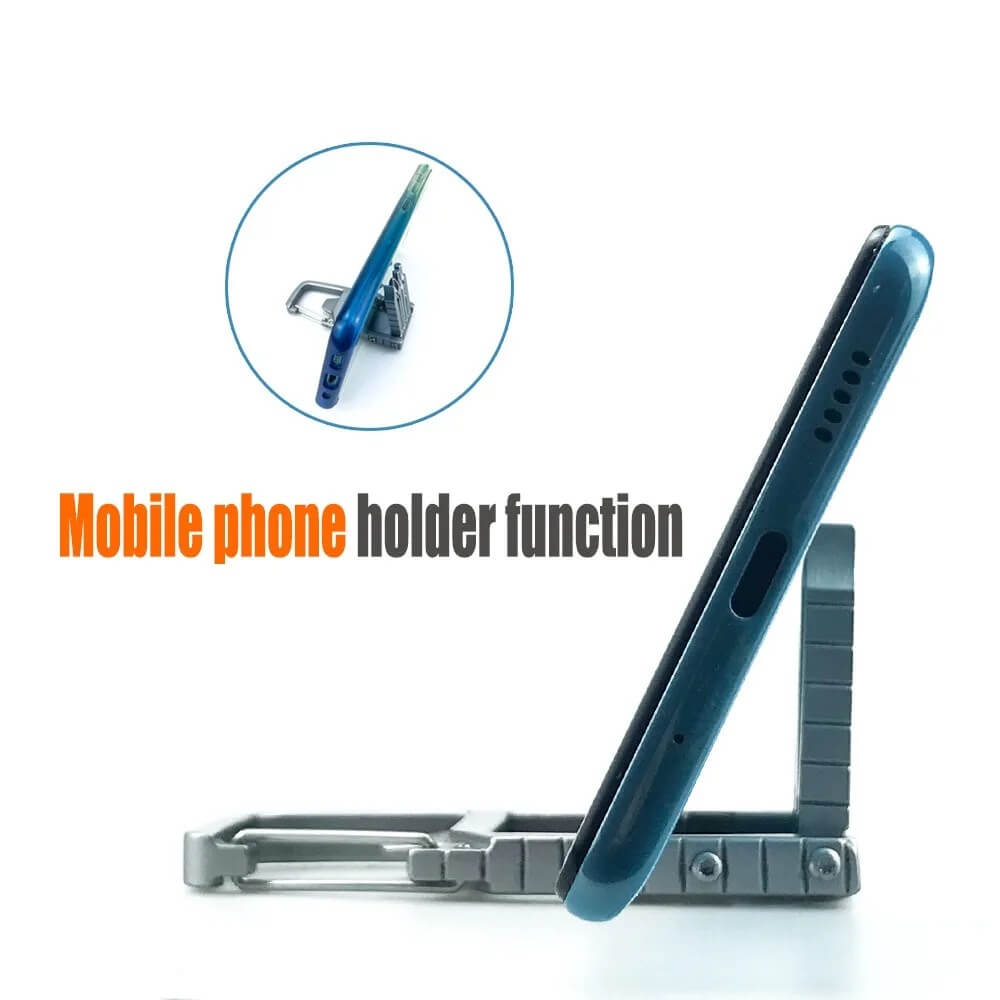 Function as mobile phone holder stand