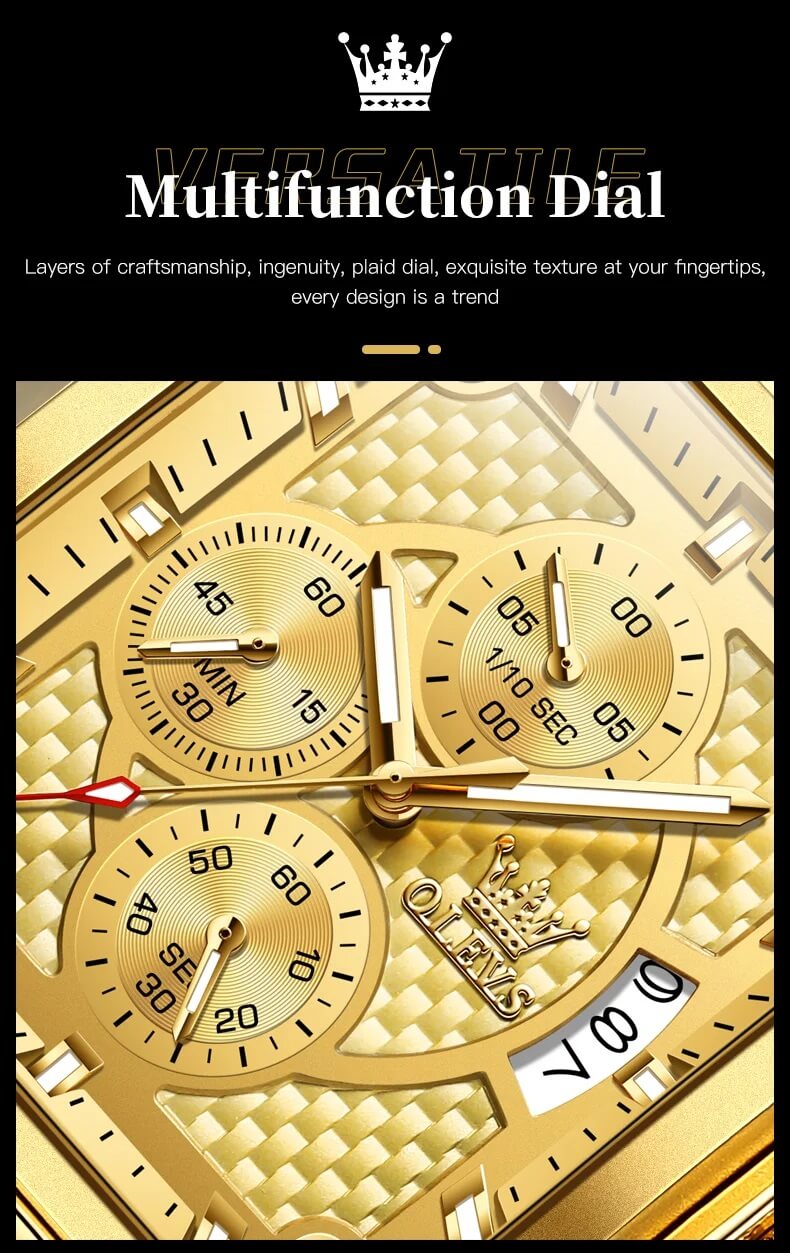 Gold Square Multifunction DIAL