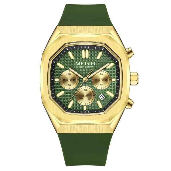 Multi-functional Luminous Octagon Dial Quartz Sport Watch