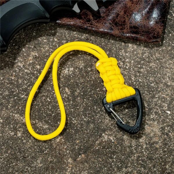 Yellow Paracord Survival Keychain