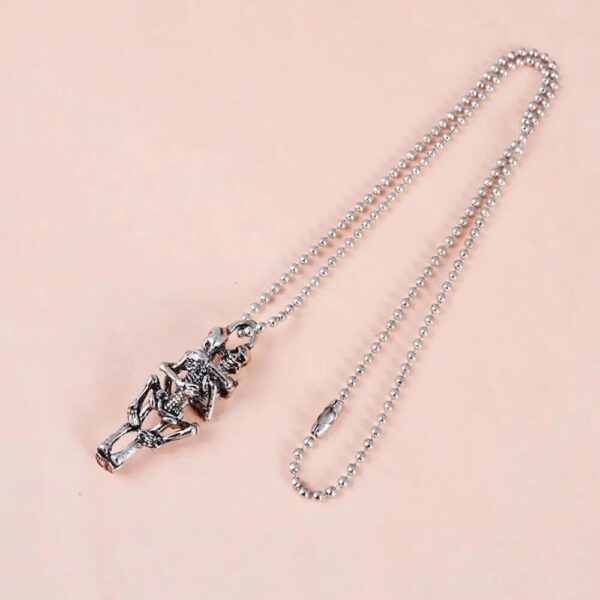 Gothic Skeleton Couple Lovers Necklace