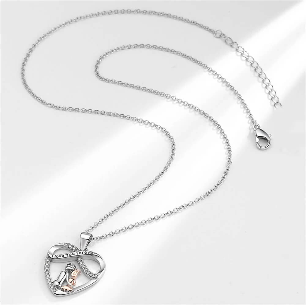 Infinity Heart Pendant Necklace