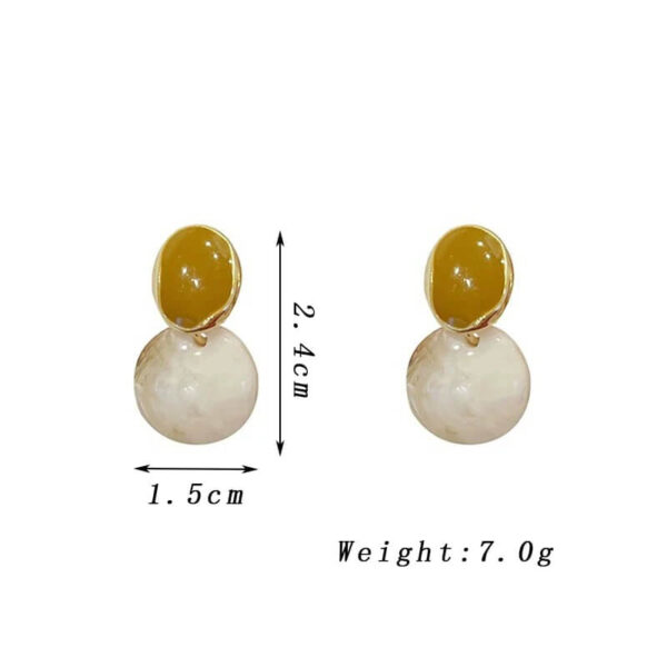 Marble Oil Round Drop Earrings Info