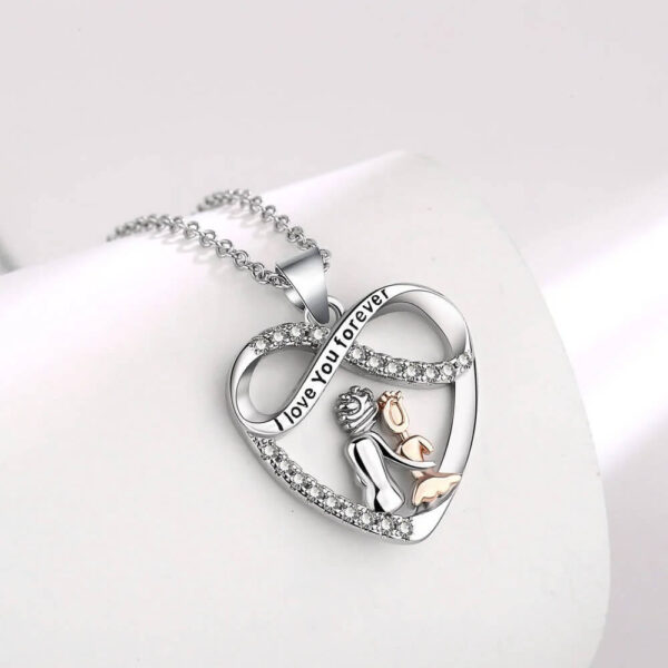 Mother and Daughter Eternal Love Infinity Heart Necklace