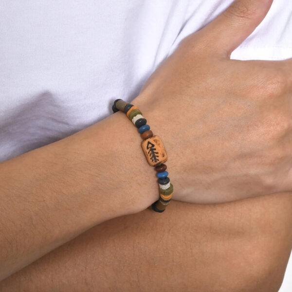 Tribal Fish Skeleton Adjustable Beaded Bracelet for Men