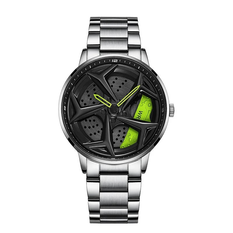 360° Rotating Sports Car Wheel Dial Waterproof Designer Watch