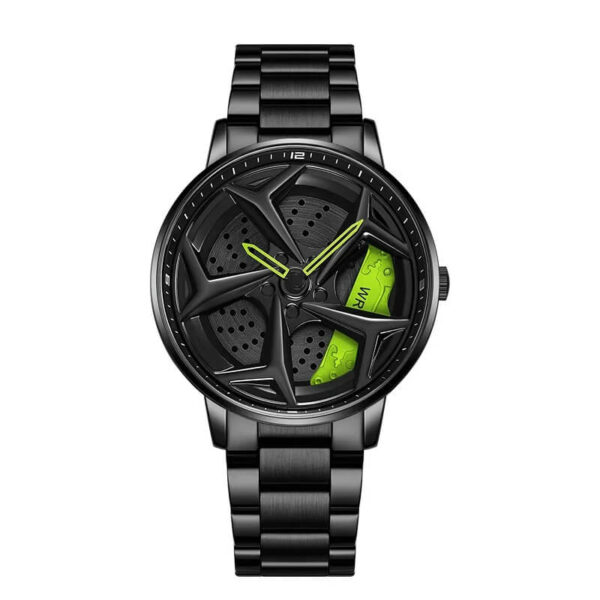 360° Rotating Sports Car Wheel Dial Waterproof Designer Watch