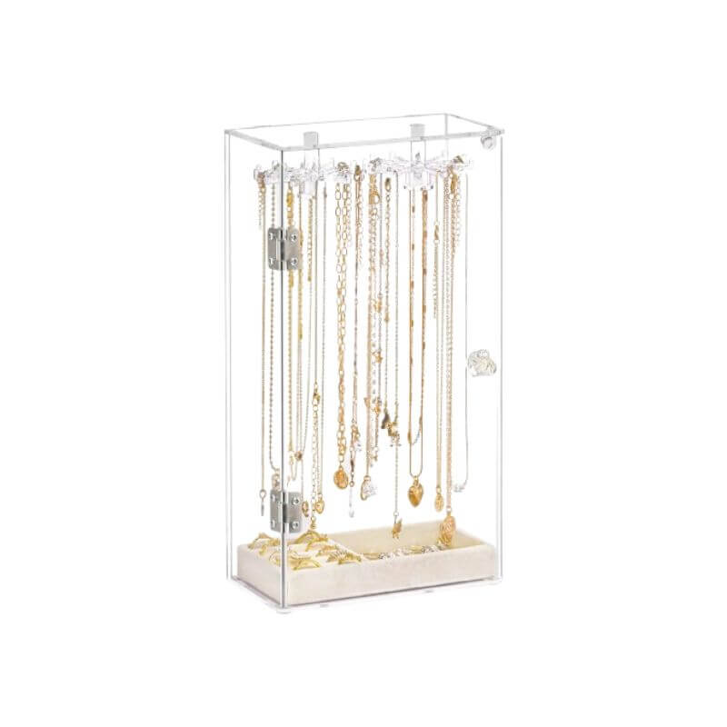 Acrylic Bracelet and Necklace Display Stand with Jewelry Holder