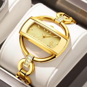 Crystal-Embellished Luxury Bracelet Watch for Women